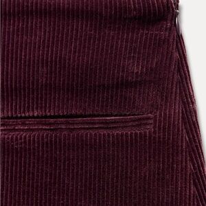 Maroon Mini skirt with a mid waist Zara